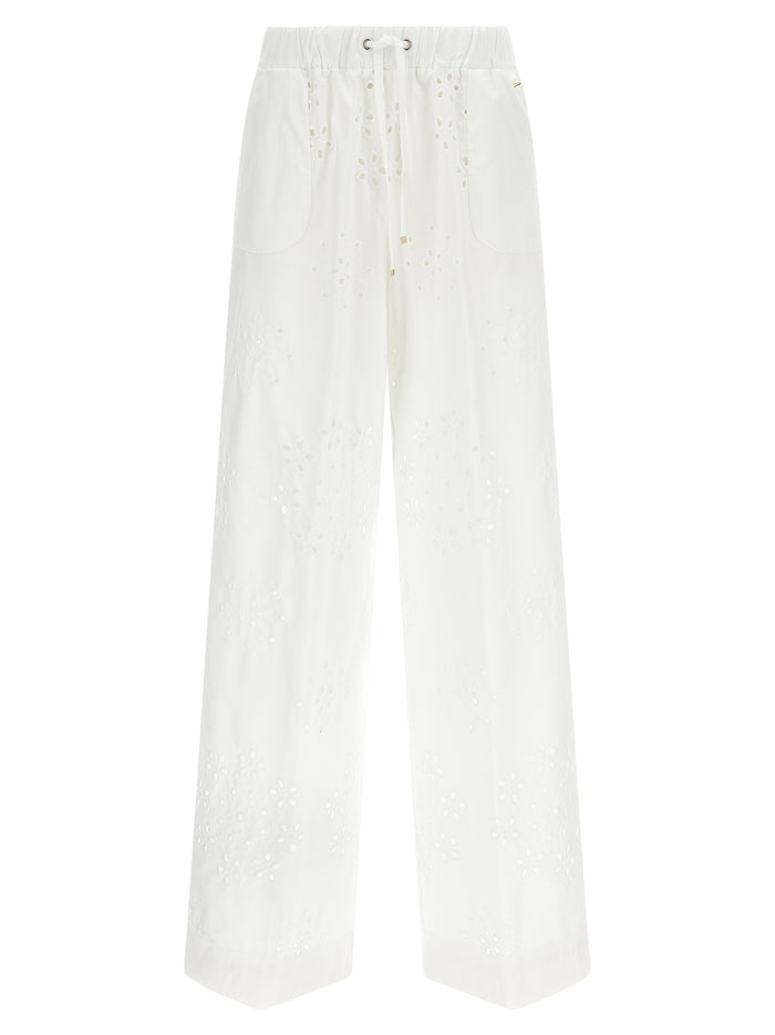 Herno 98% Cotton trousers in white