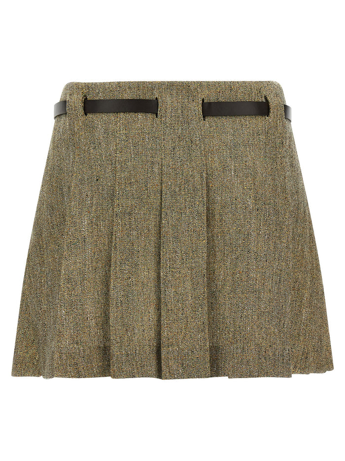 Ferragamo 100% Linen skirt in multicolor — view 2