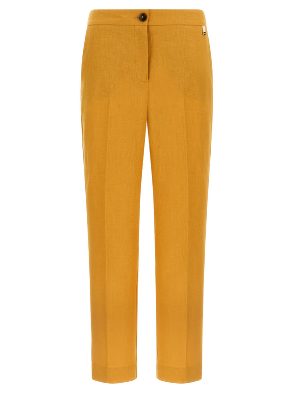 Herno 100% Linen trousers in orange