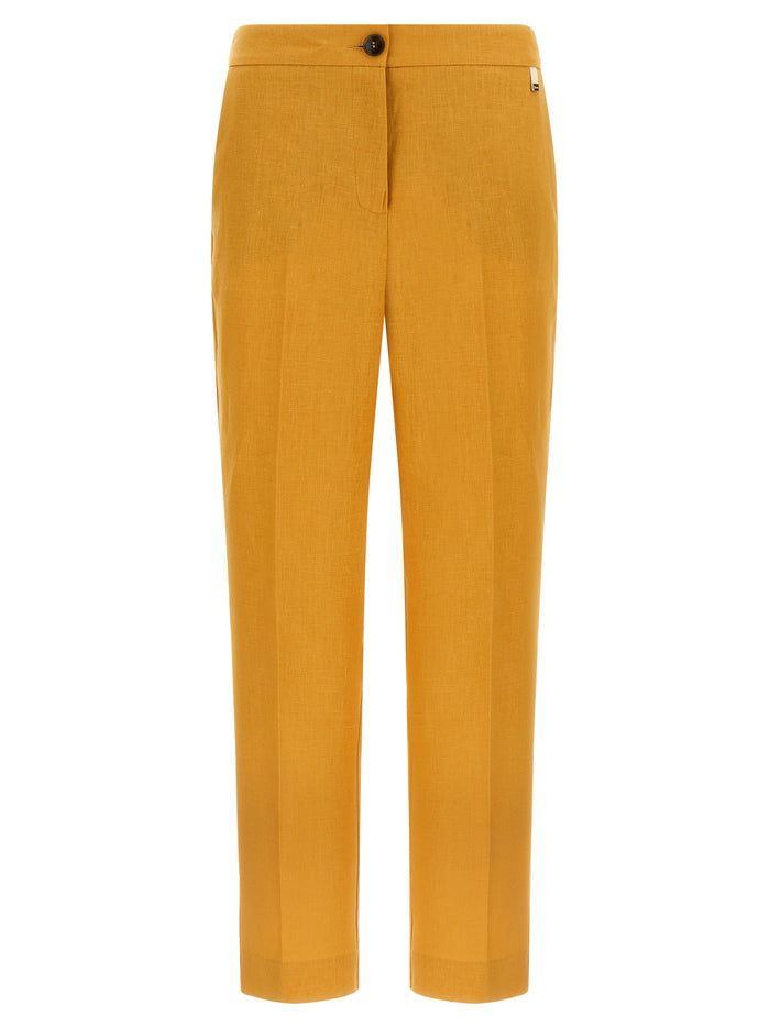 Herno 100% Linen trousers in orange