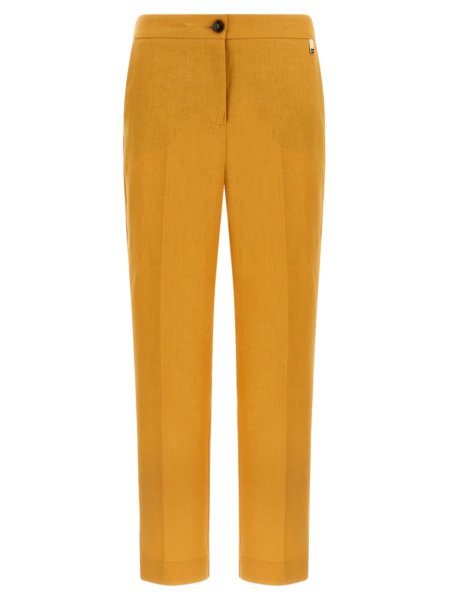 Herno 100% Linen trousers in orange