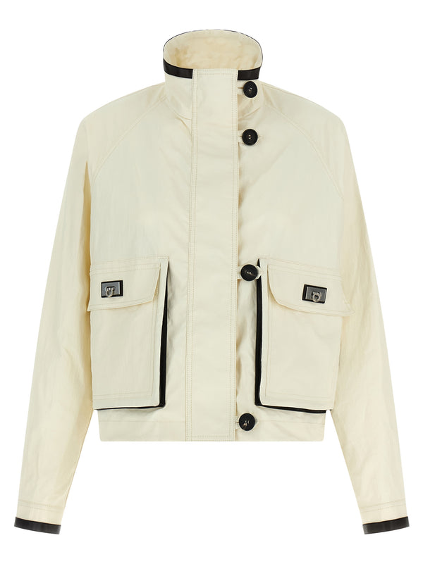 Ferragamo 100% Linen jacket in white
