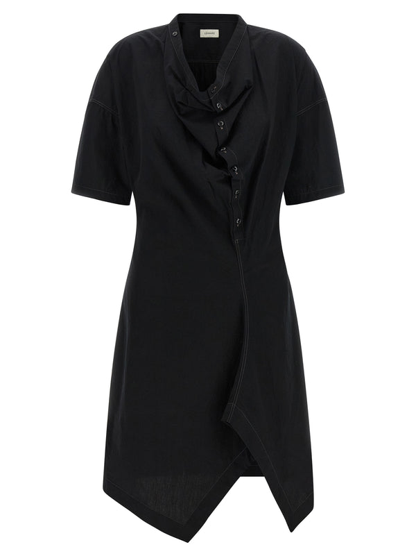 Lemaire 100% Cotton shirt dress in black
