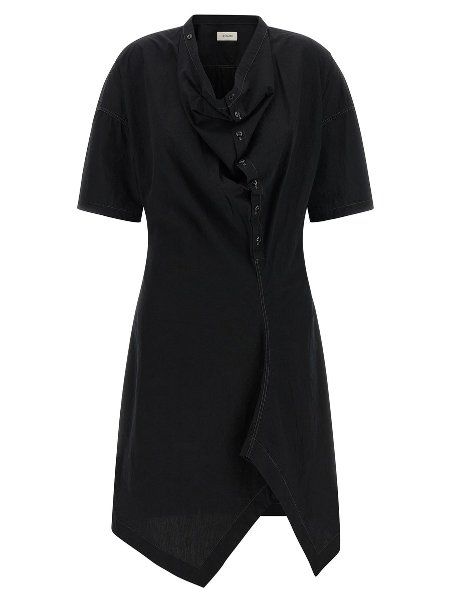 Lemaire 100% Cotton shirt dress in black