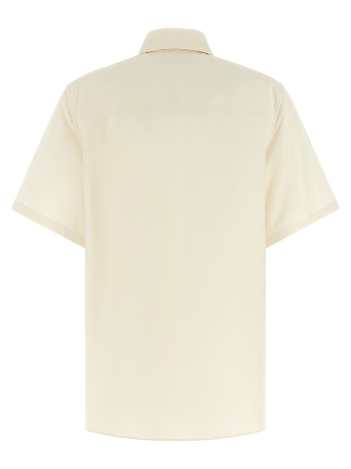 Ferragamo 91% cotton blouse in beige — view 2