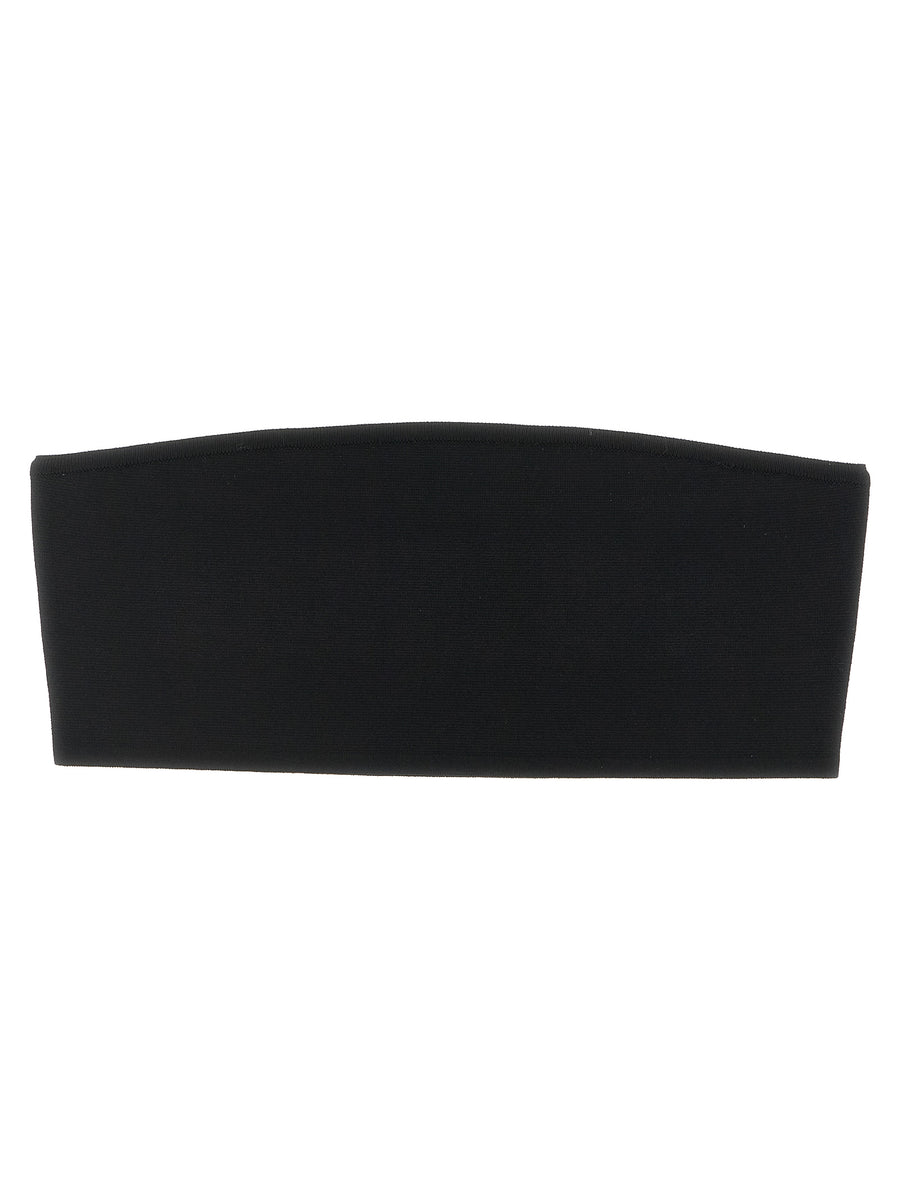 Max Mara 49% viscose bandeau top in black