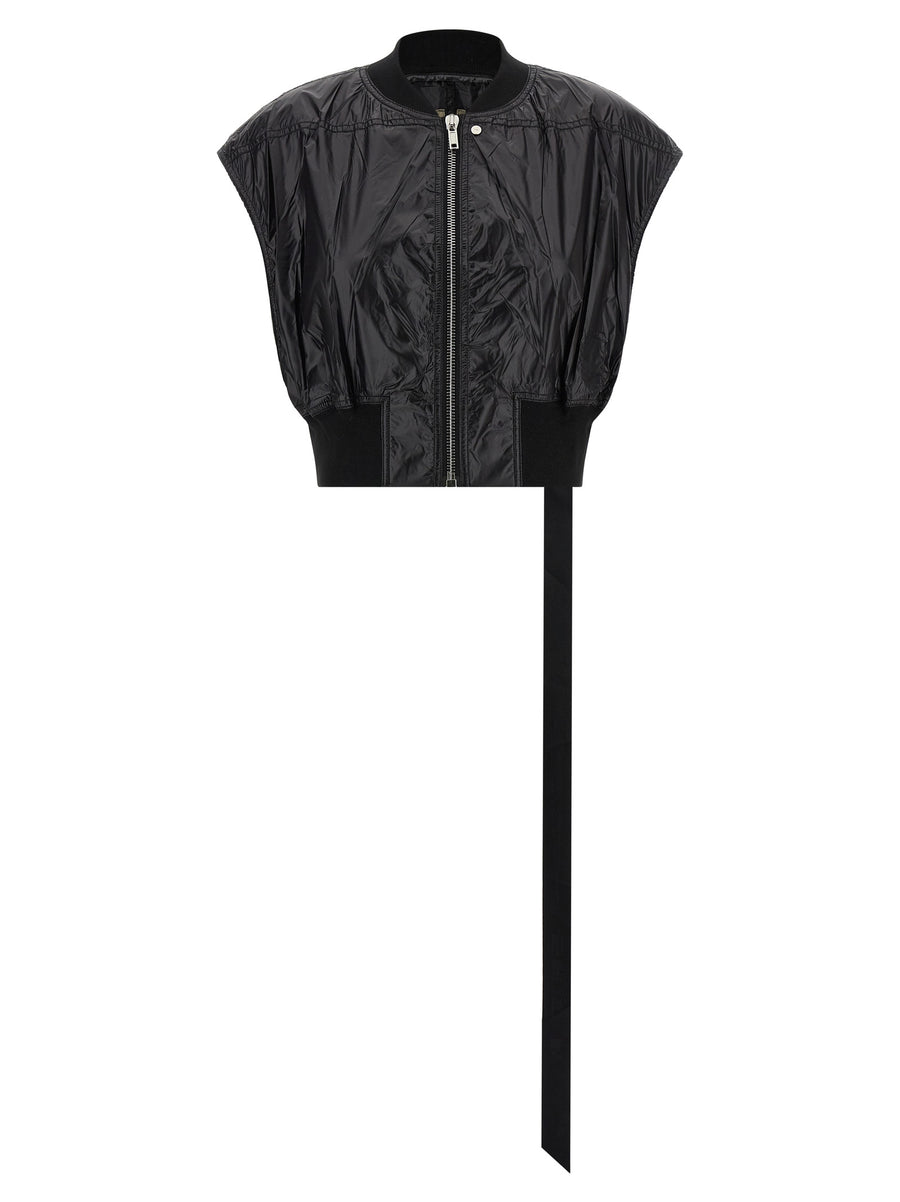 Drkshdw 100% nylon vest in black