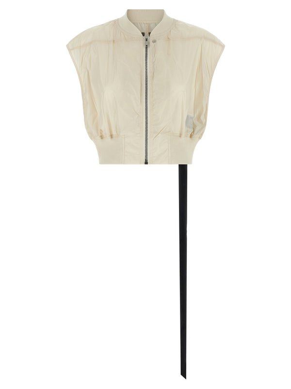Drkshdw 100% Nylon vest in beige