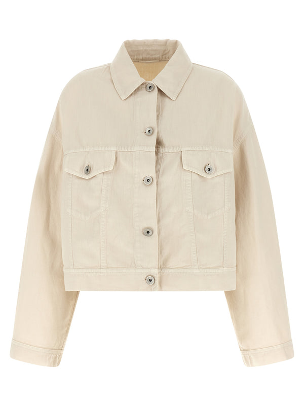 Brunello Cucinelli 60% cotton jacket in beige