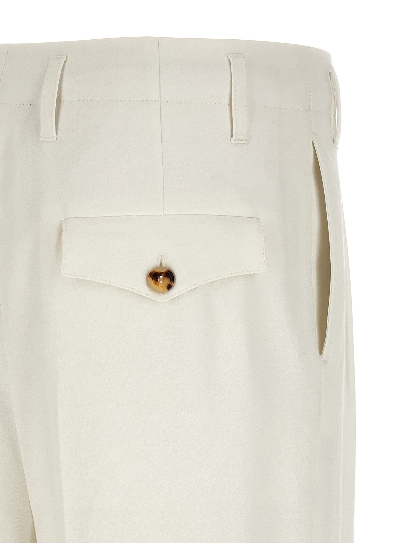 Brunello Cucinelli 100% cotton trousers in white — view 4
