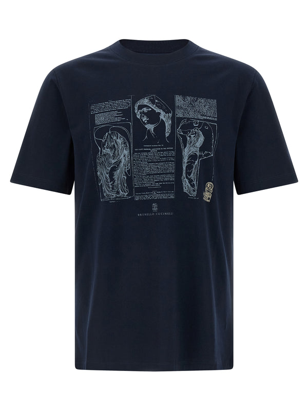 Brunello Cucinelli 100% Cotton t-shirt in navy