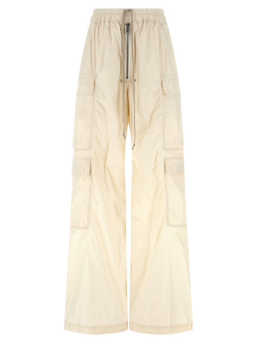 Drkshdw 100% nylon cargo pants in beige