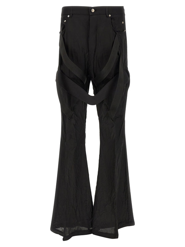 Rick Owens 100% Cupro trousers in black