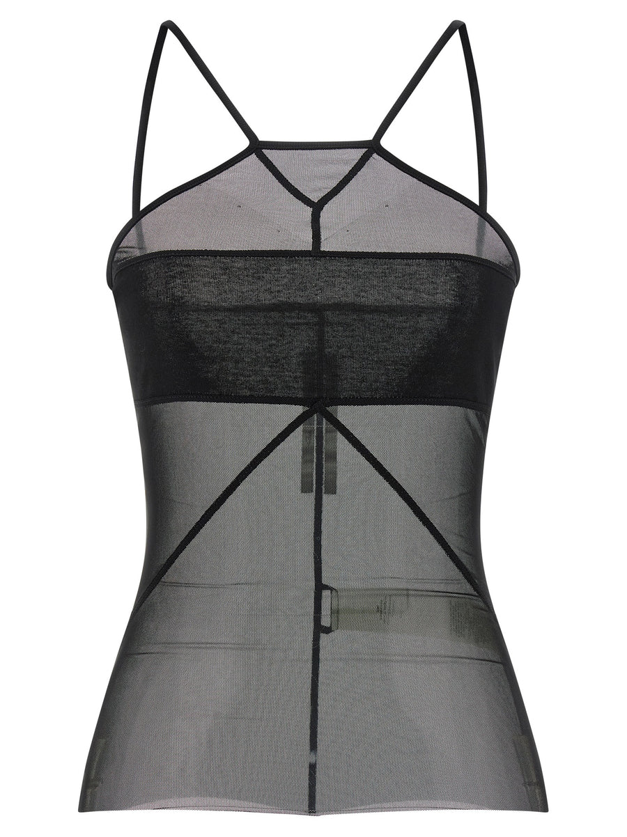 Rick Owens 93% nylon tank top in black