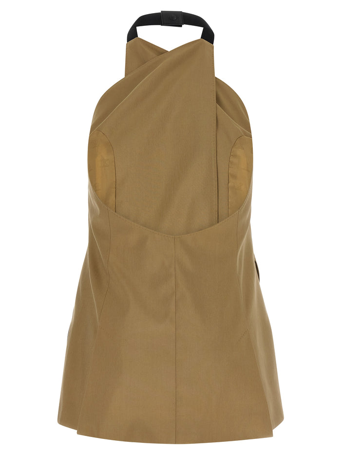 Max Mara 75% virgin wool blazer in beige — view 2