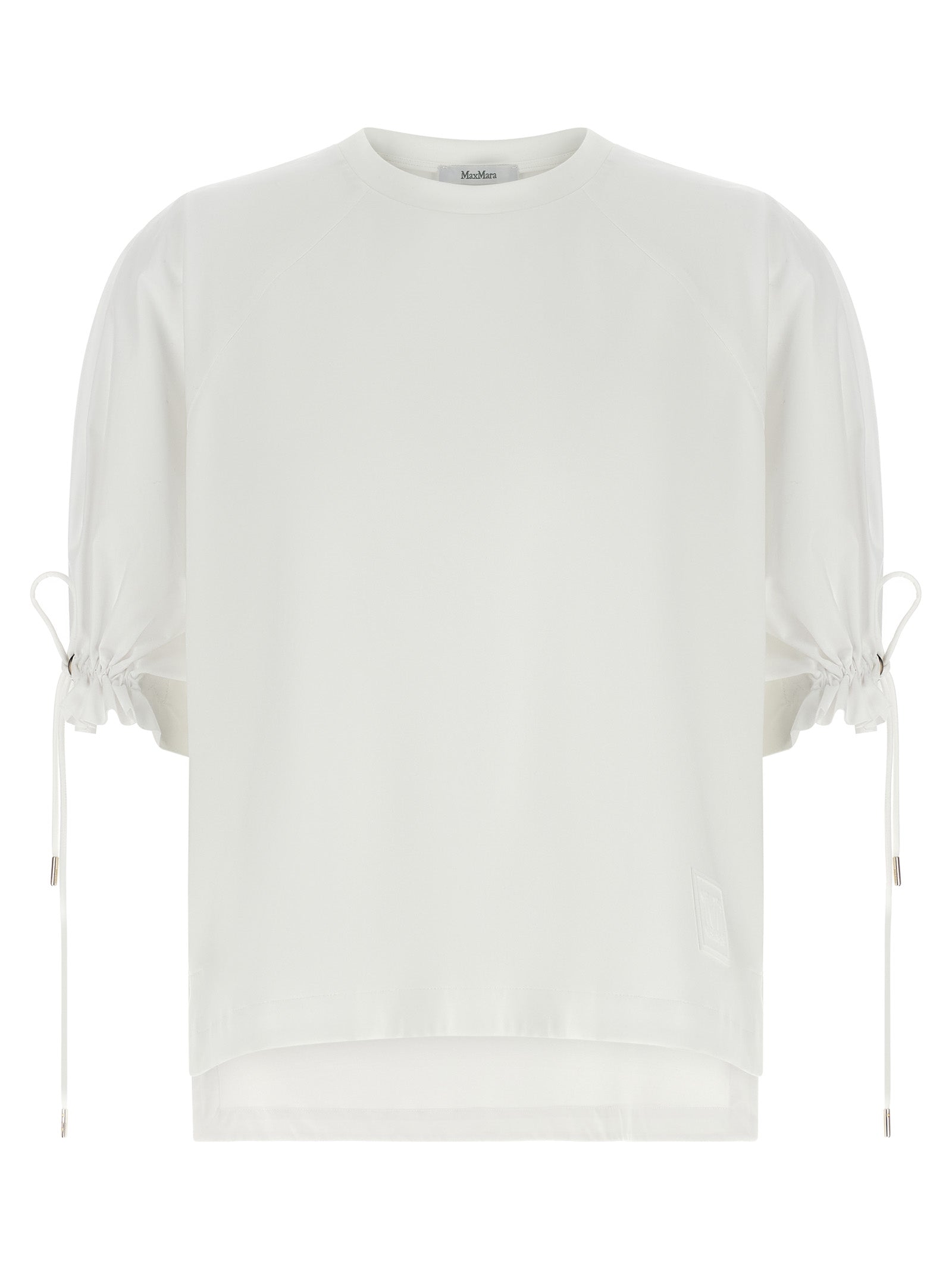 Max Mara 48% polyamide t-shirt in white