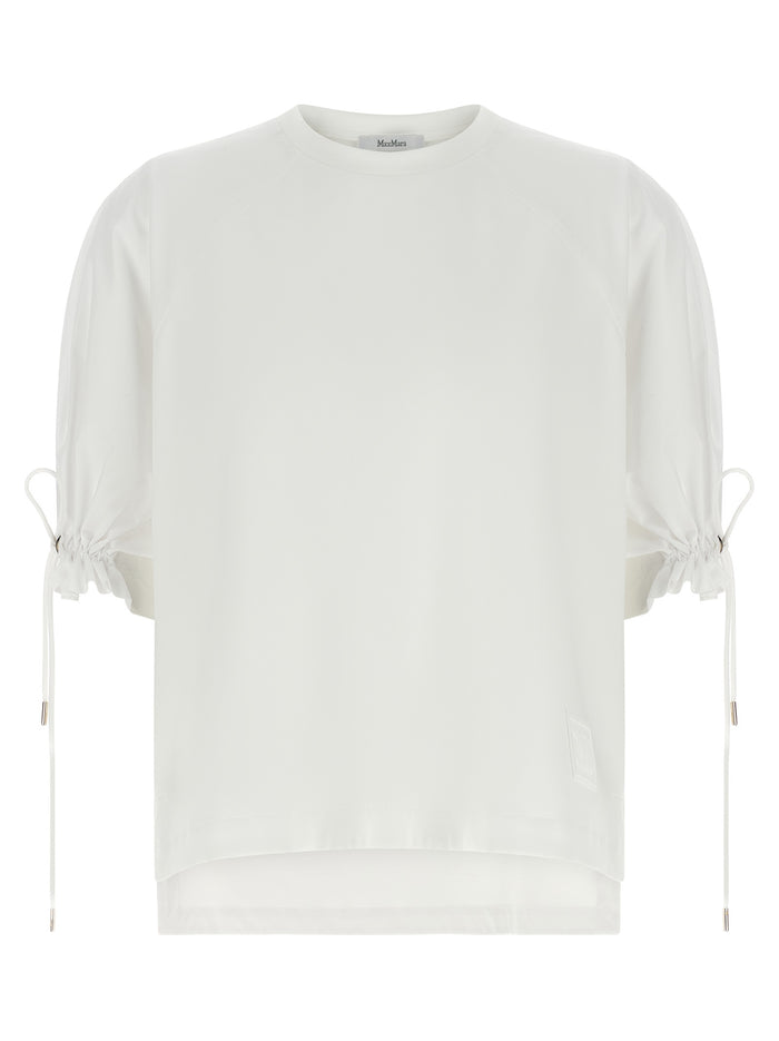 Max Mara 48% polyamide t-shirt in white