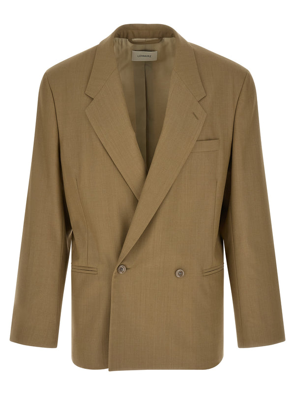 Lemaire 55% polyester blazer in green
