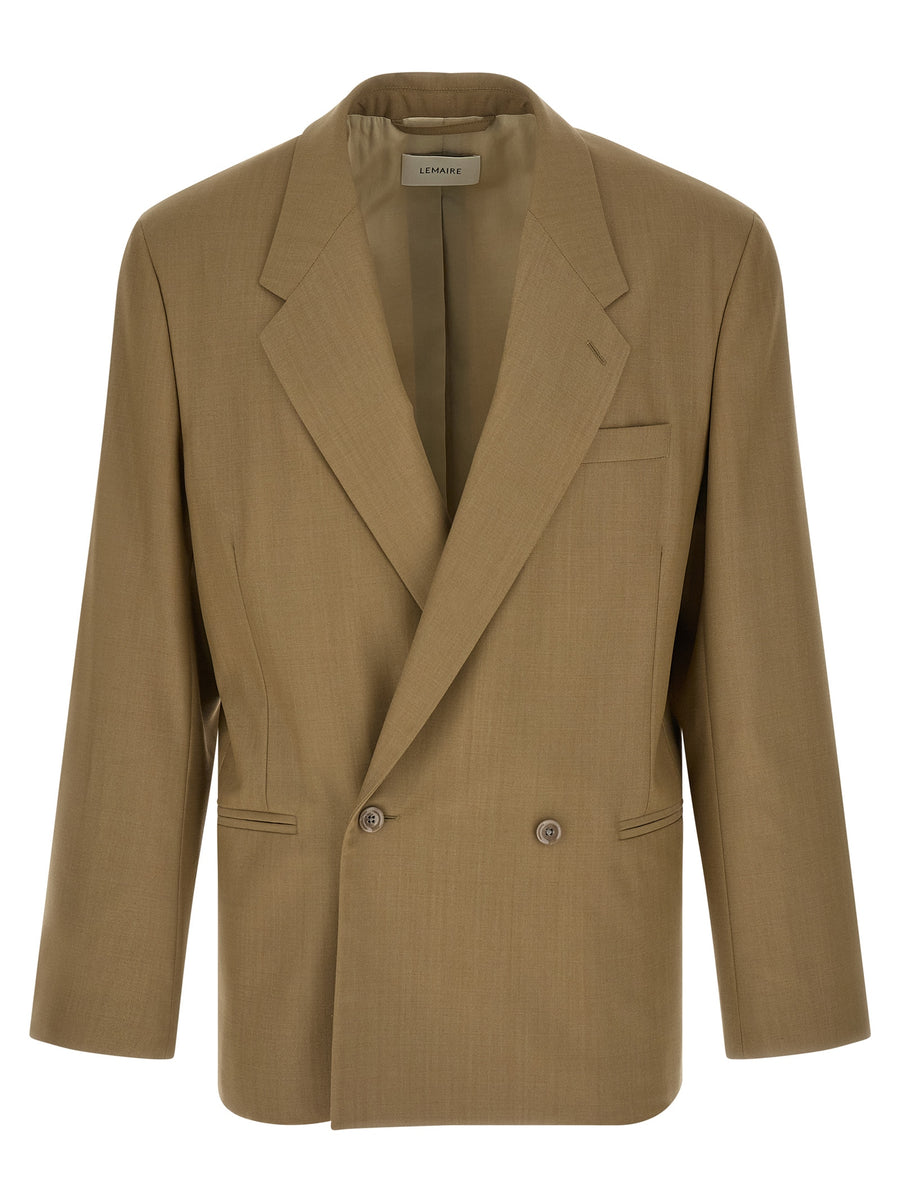 Lemaire 55% polyester blazer in green
