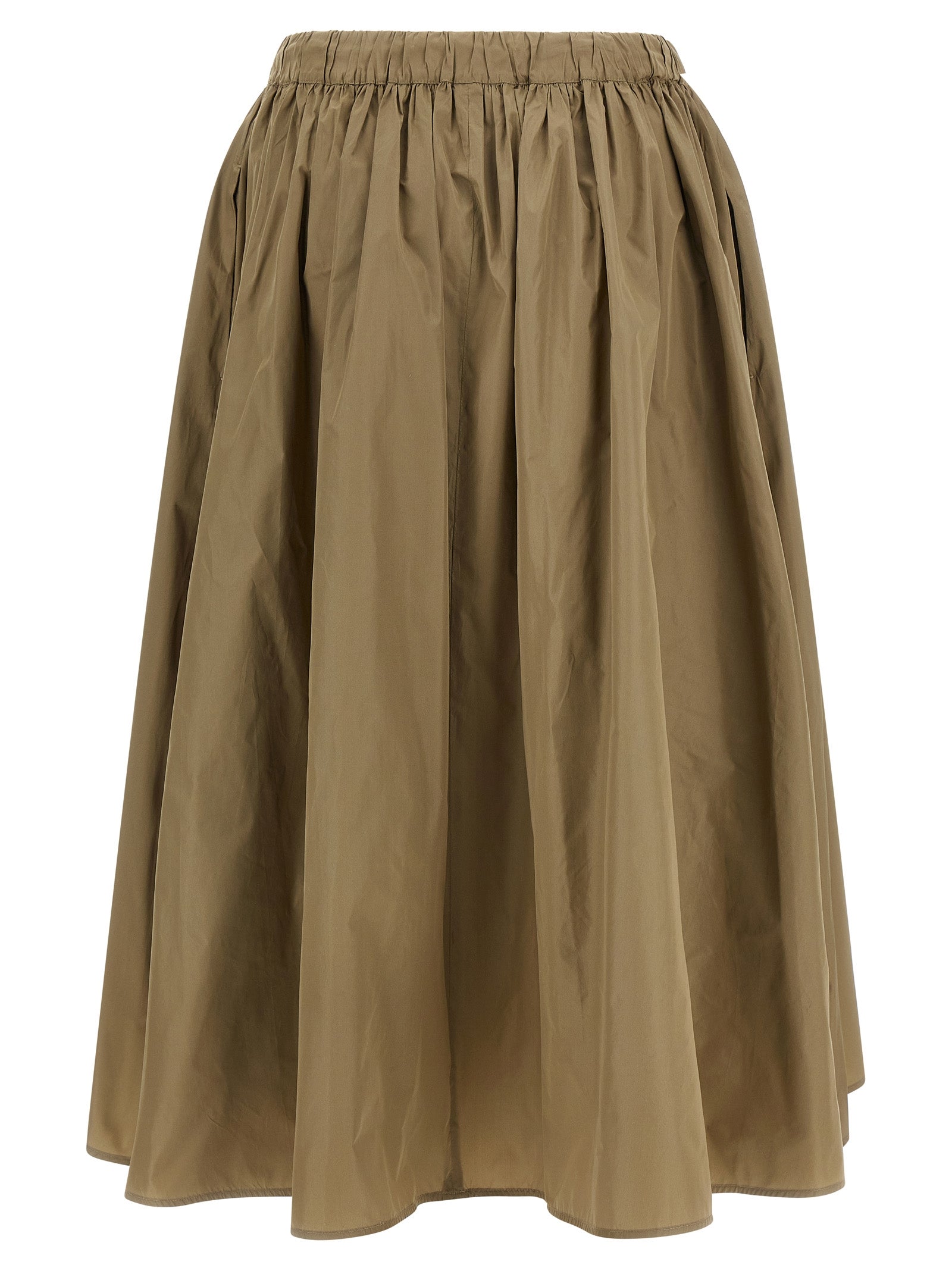 Max Mara 75% polyester skirt in beige — view 2