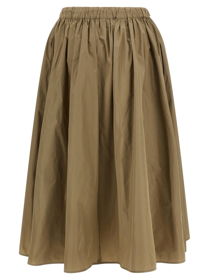 Max Mara 75% polyester skirt in beige — view 2