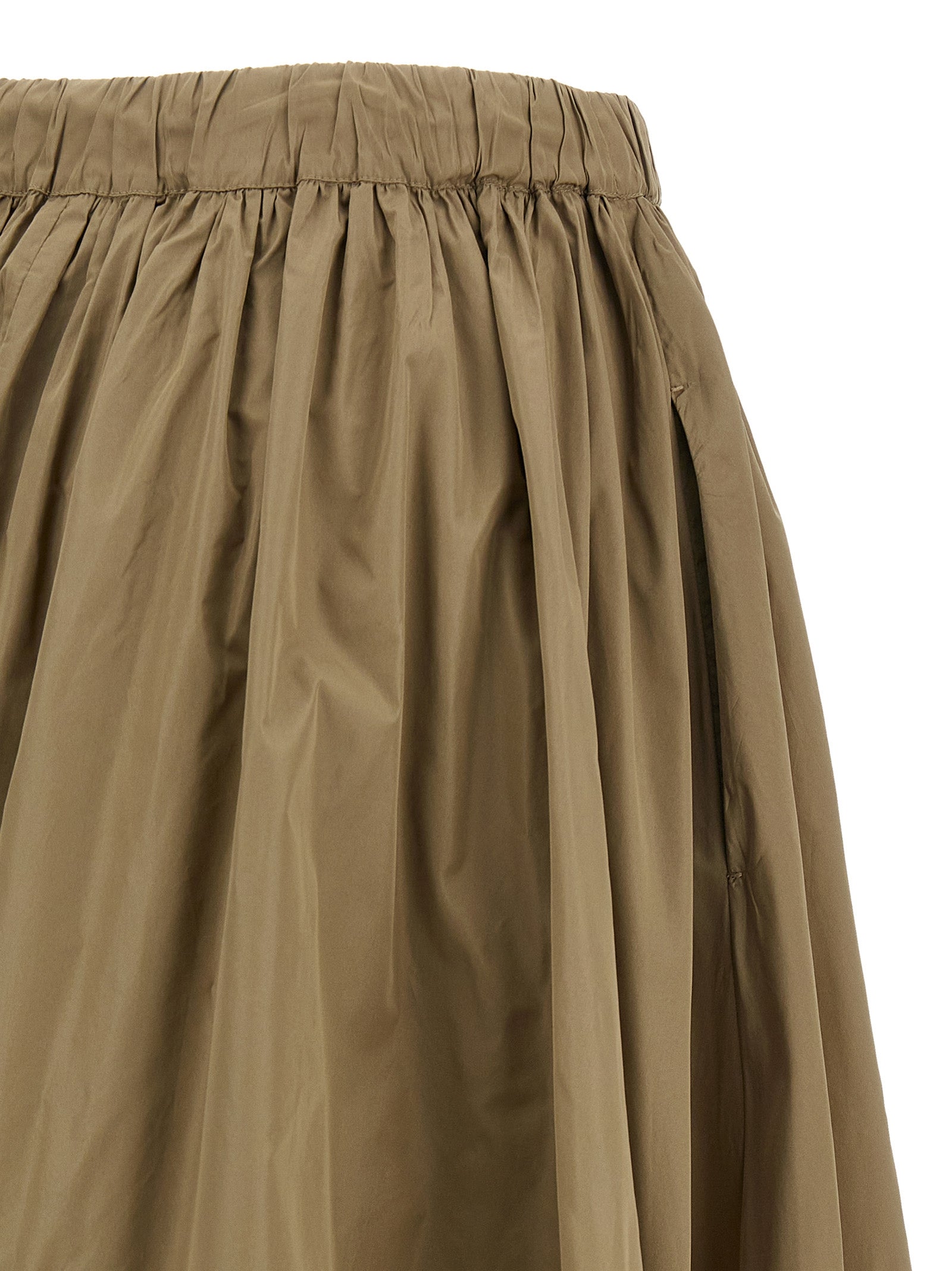 Max Mara 75% polyester skirt in beige — view 4