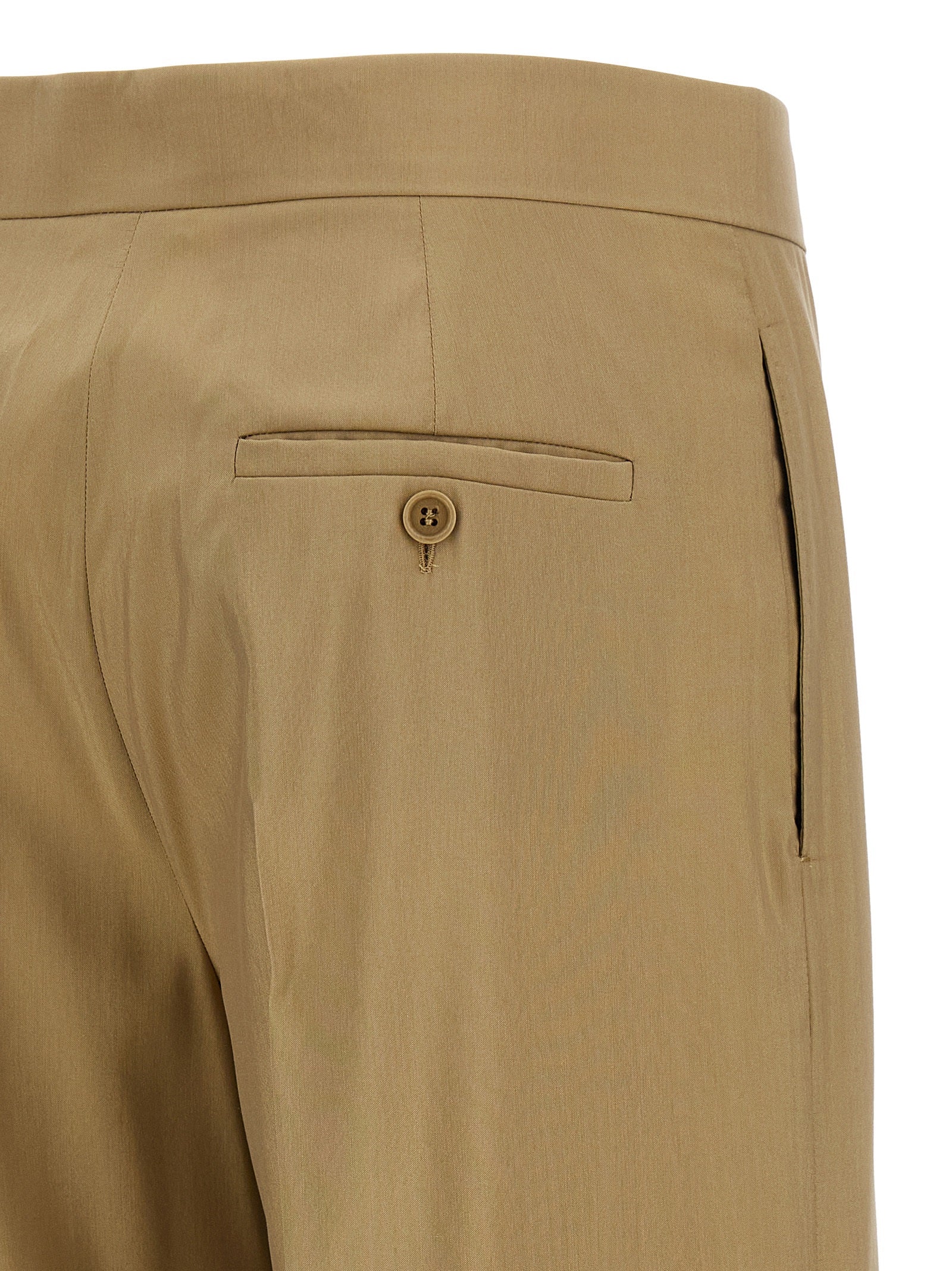 Max Mara 75% Virgin Wool trousers in beige — view 4
