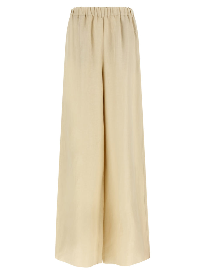 Max Mara 63% linen trousers in beige