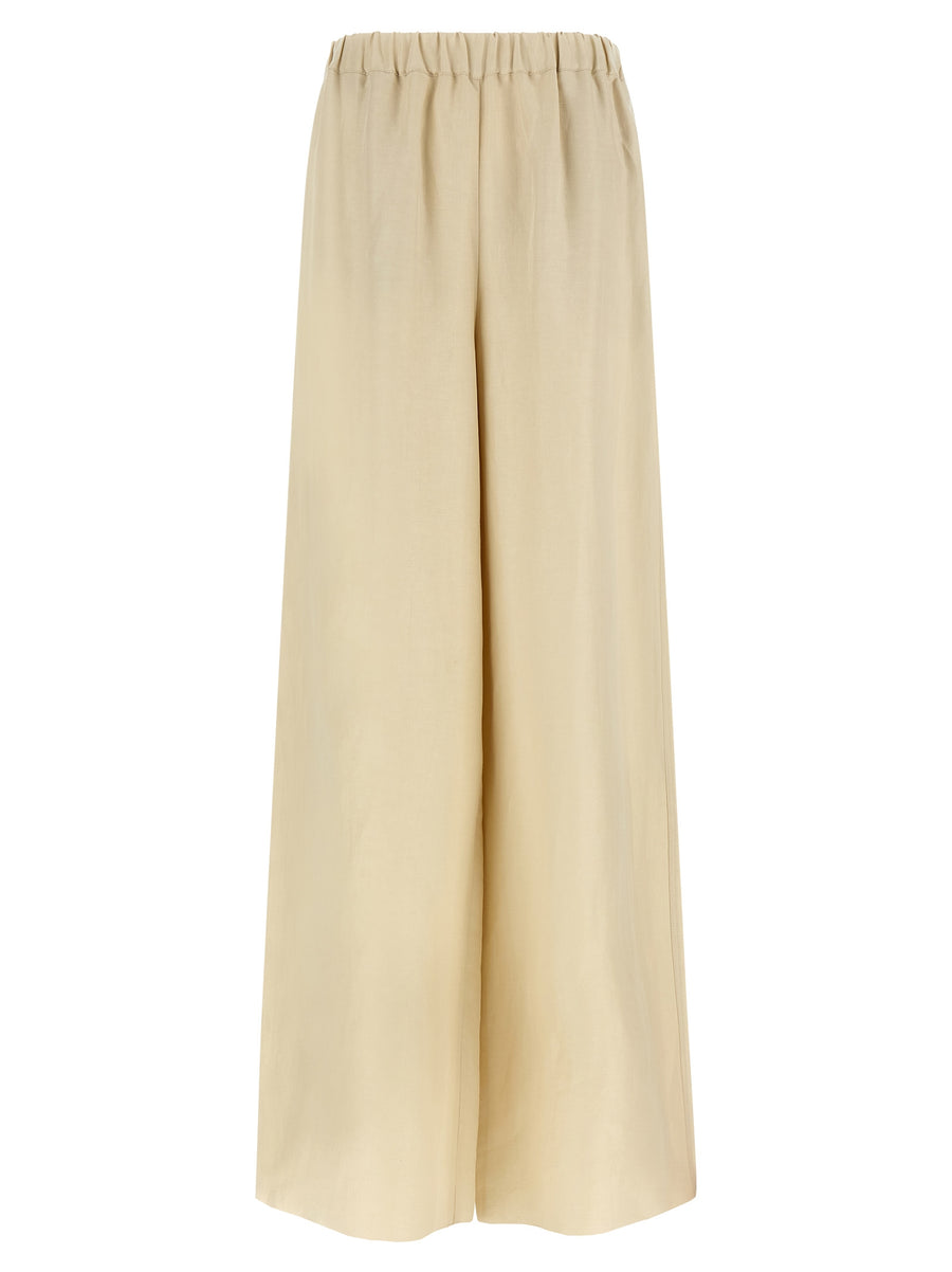 Max Mara 63% linen trousers in beige