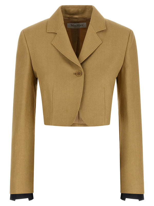 Max Mara 100% Linen blazer in beige