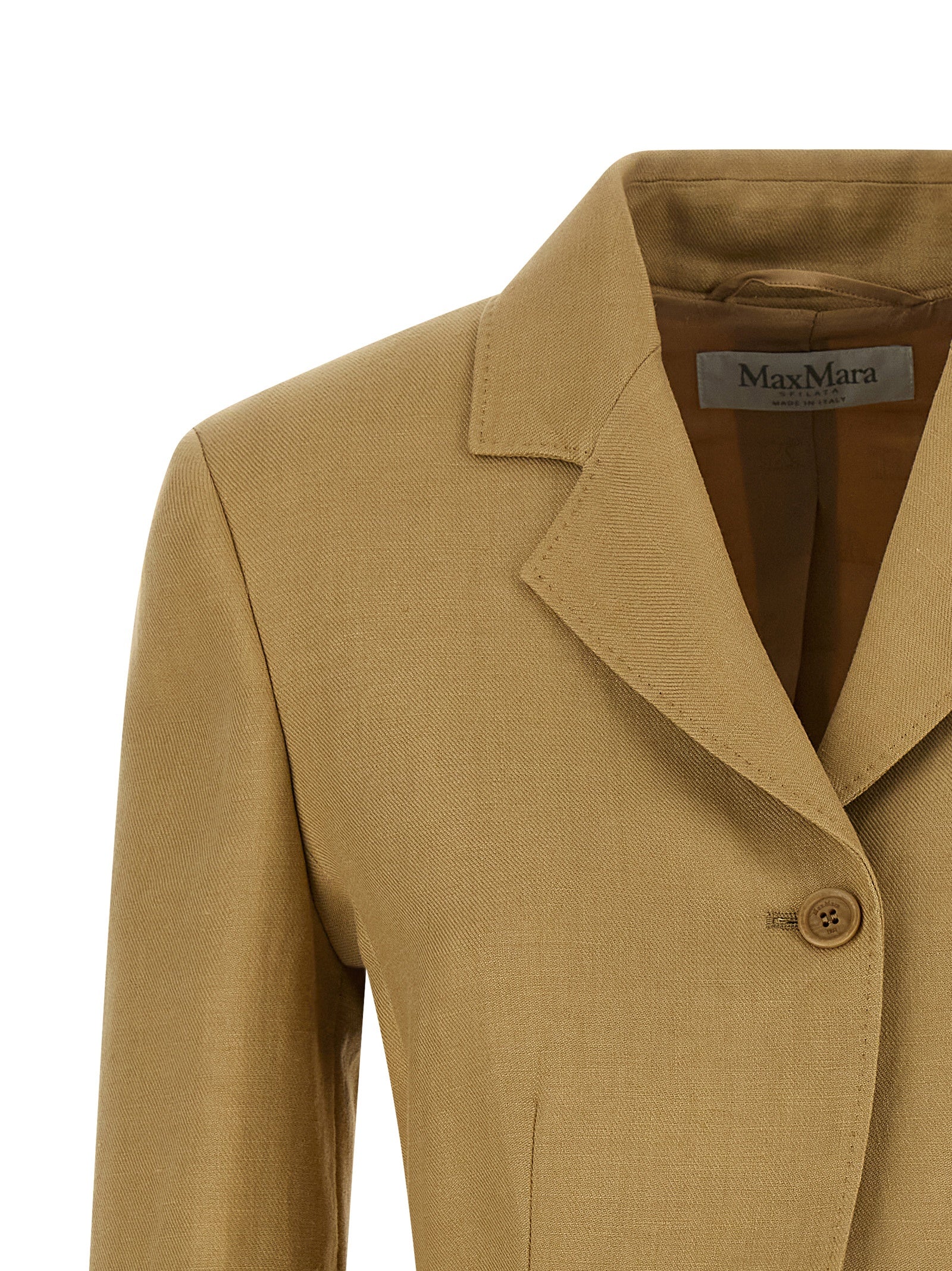 Max Mara 100% Linen blazer in beige — view 3