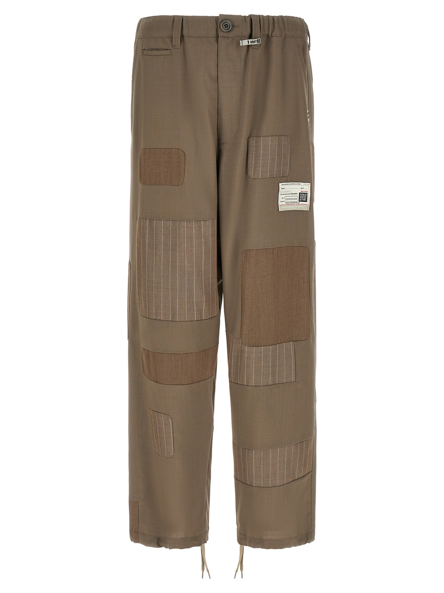 Maison Mihara Yasuhiro 100% wool cargo pants in beige