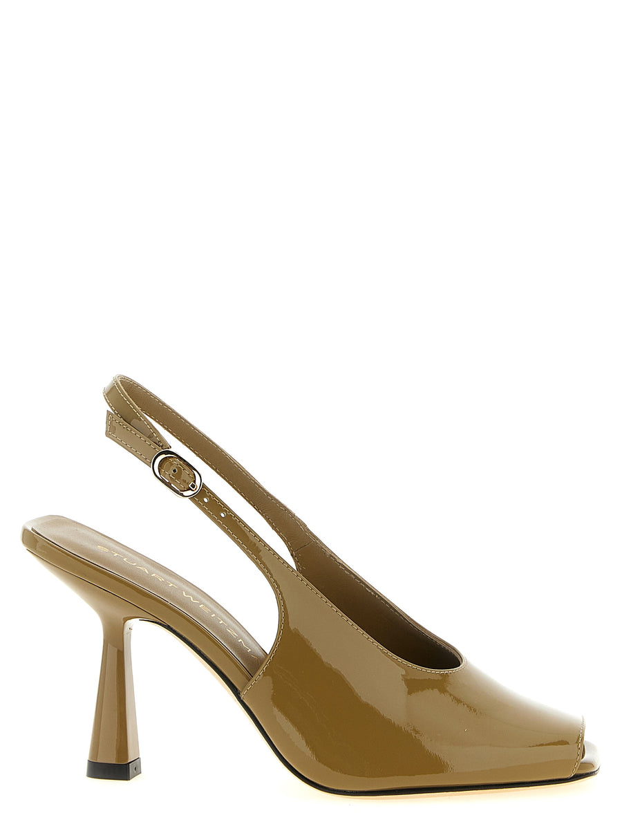 Stuart Weitzman 100% polyurethane heel in beige
