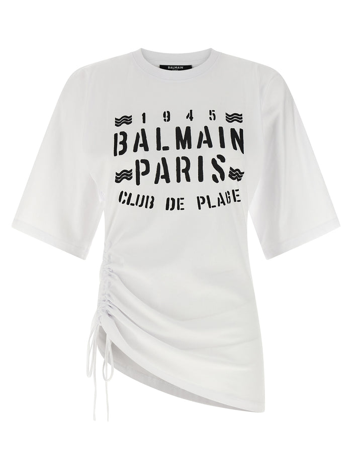Balmain 100% cotton t-shirt in white