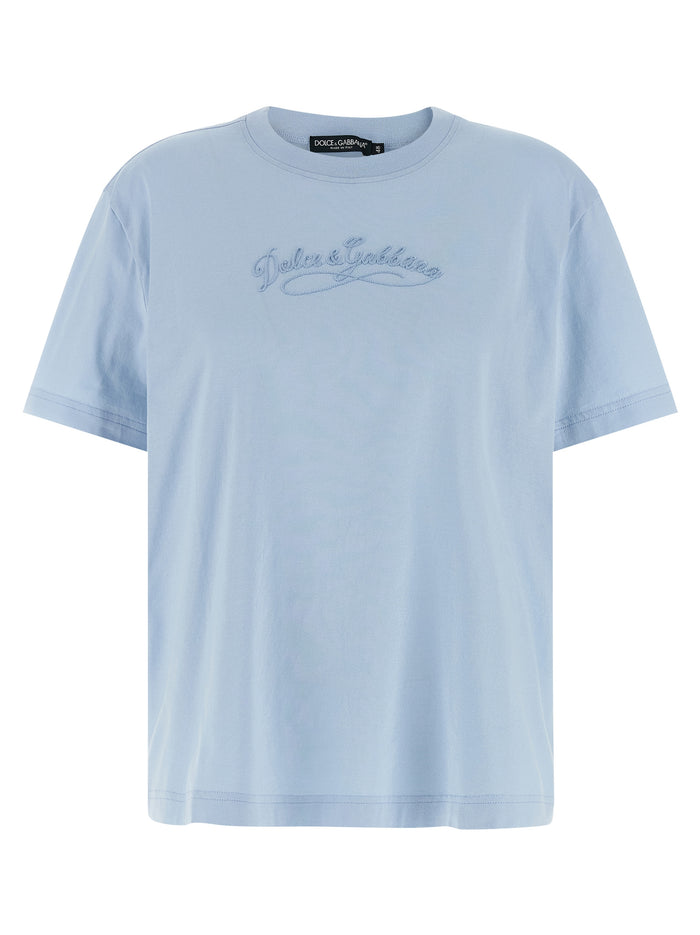 Dolce & Gabbana 100% cotton t-shirt in blue