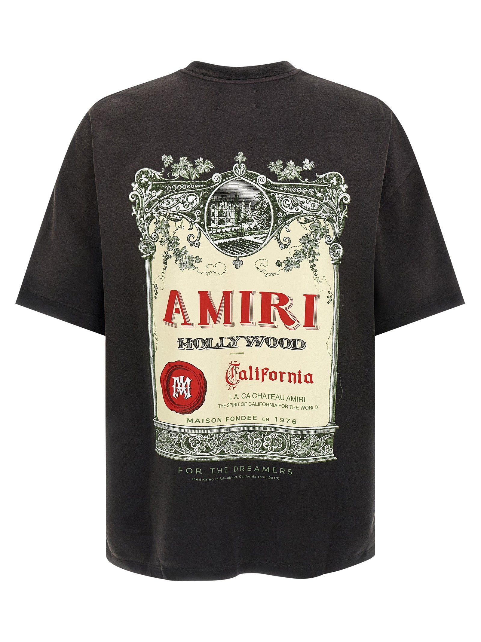 Amiri 100% cotton t-shirt in black — view 2