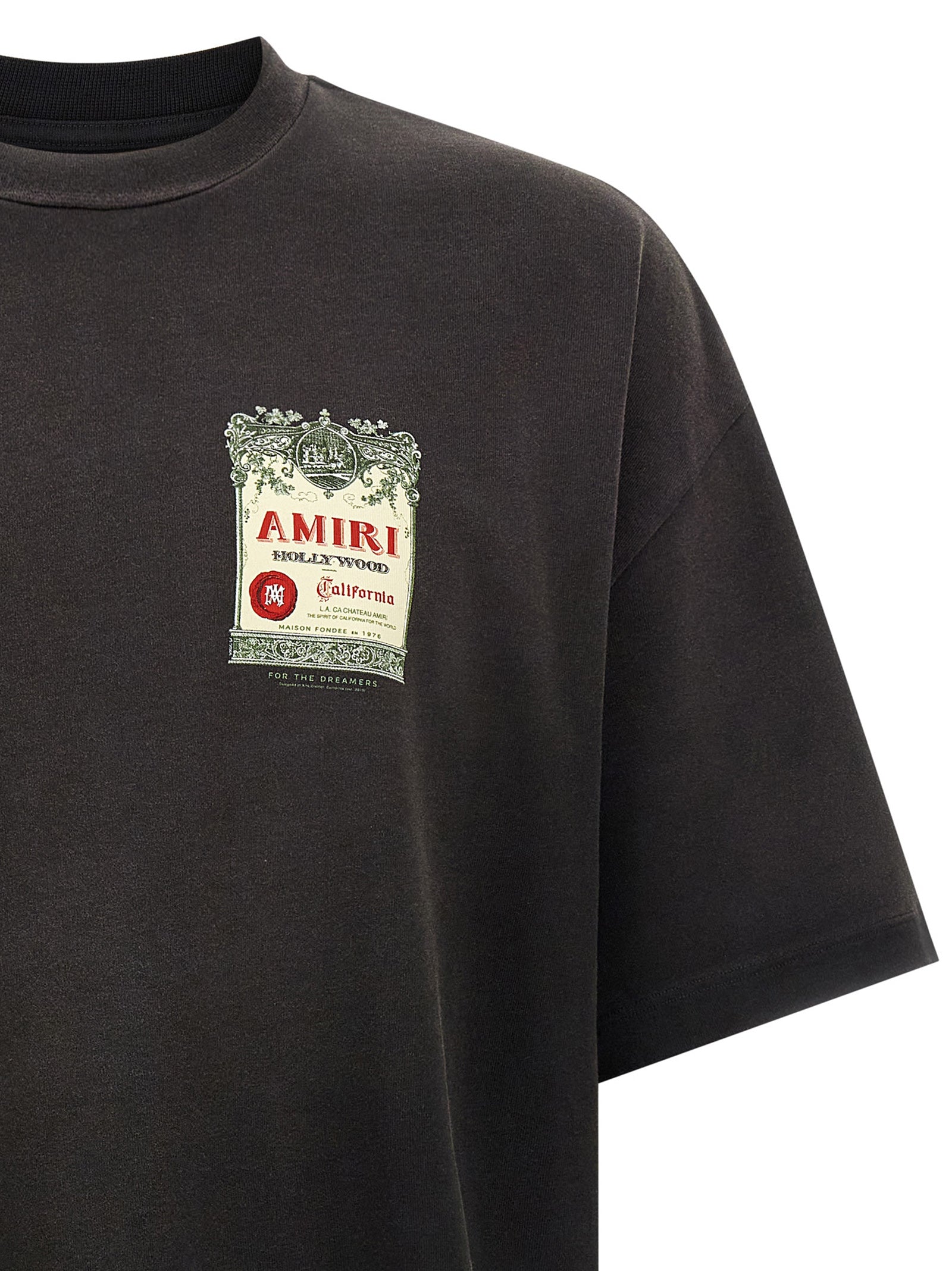 Amiri 100% cotton t-shirt in black — view 3