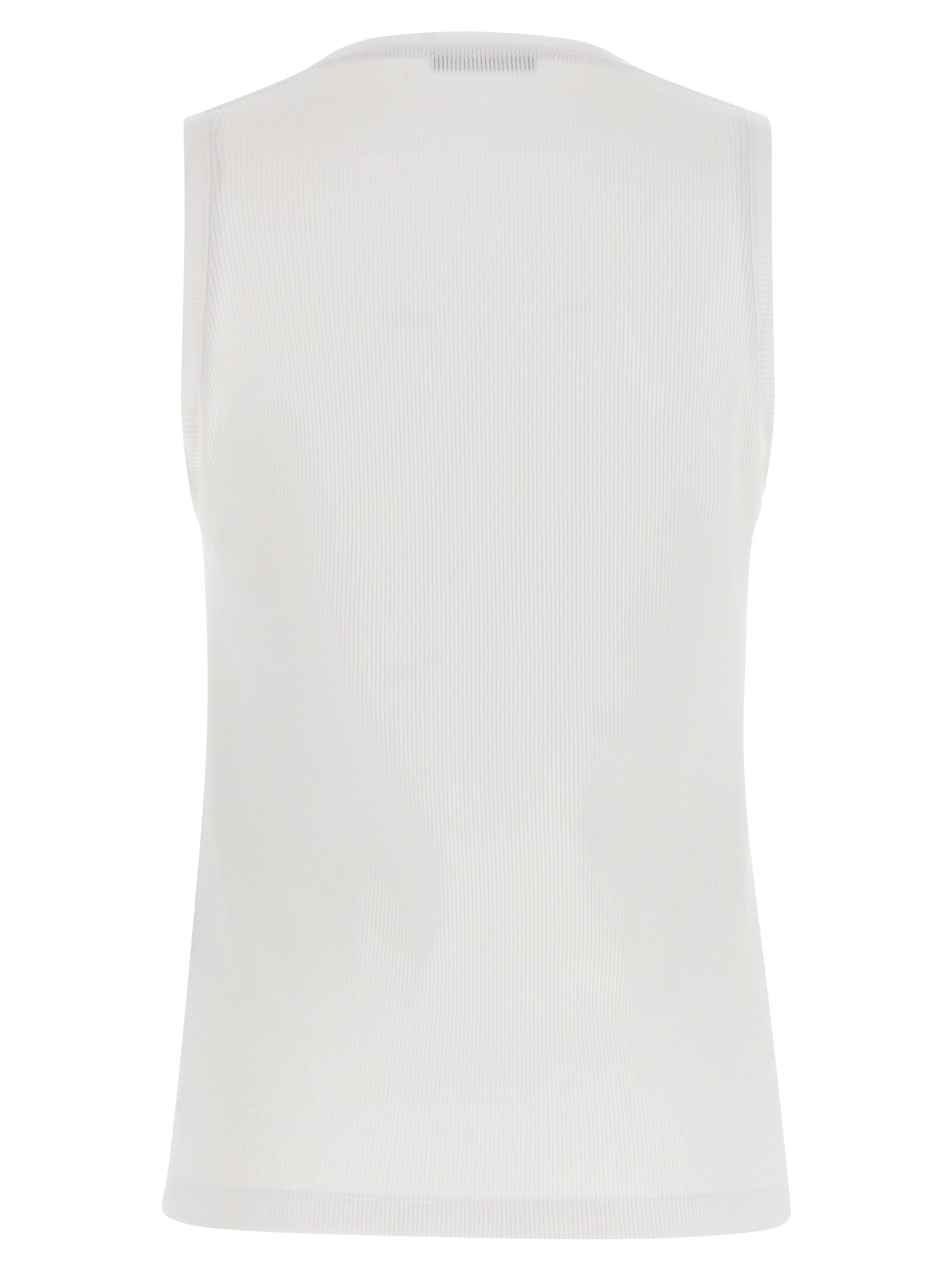 Balmain 100% cotton tank top in white — view 2