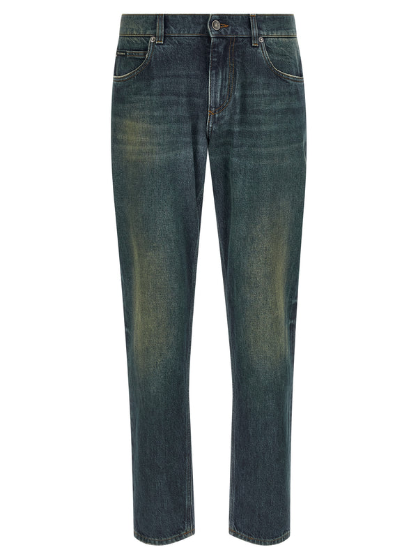 Dolce & Gabbana 100% cotton jeans in blue