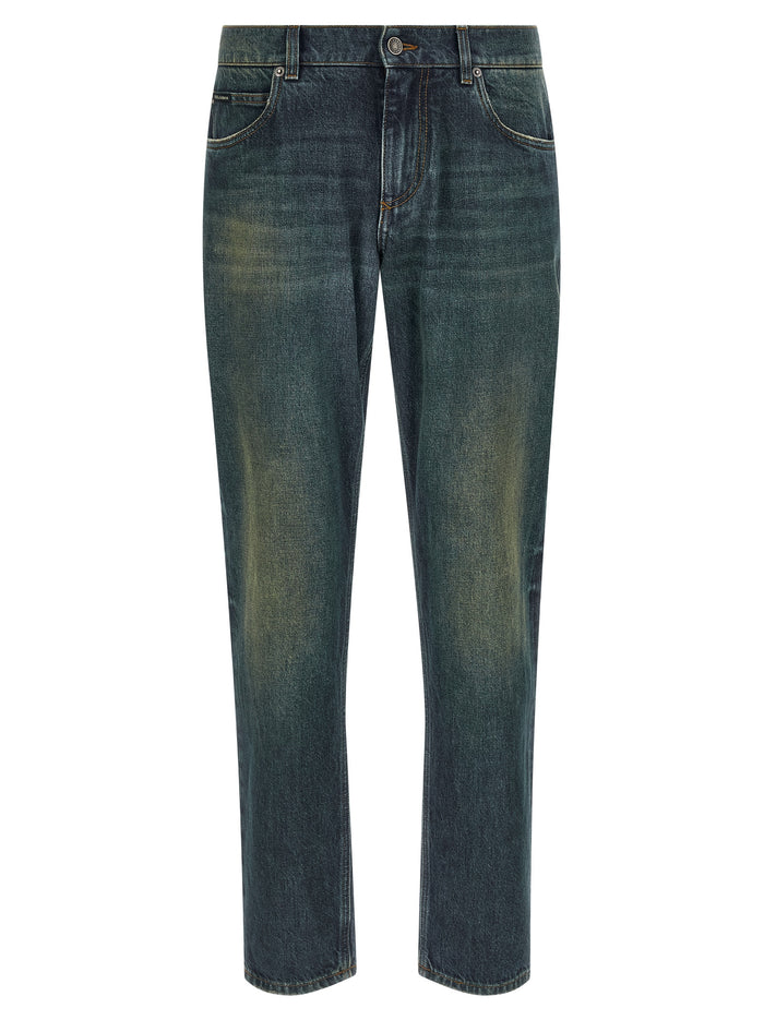 Dolce & Gabbana 100% cotton jeans in blue