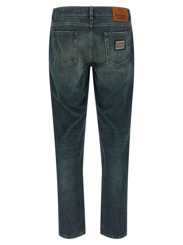 Dolce & Gabbana 100% cotton jeans in blue — view 2