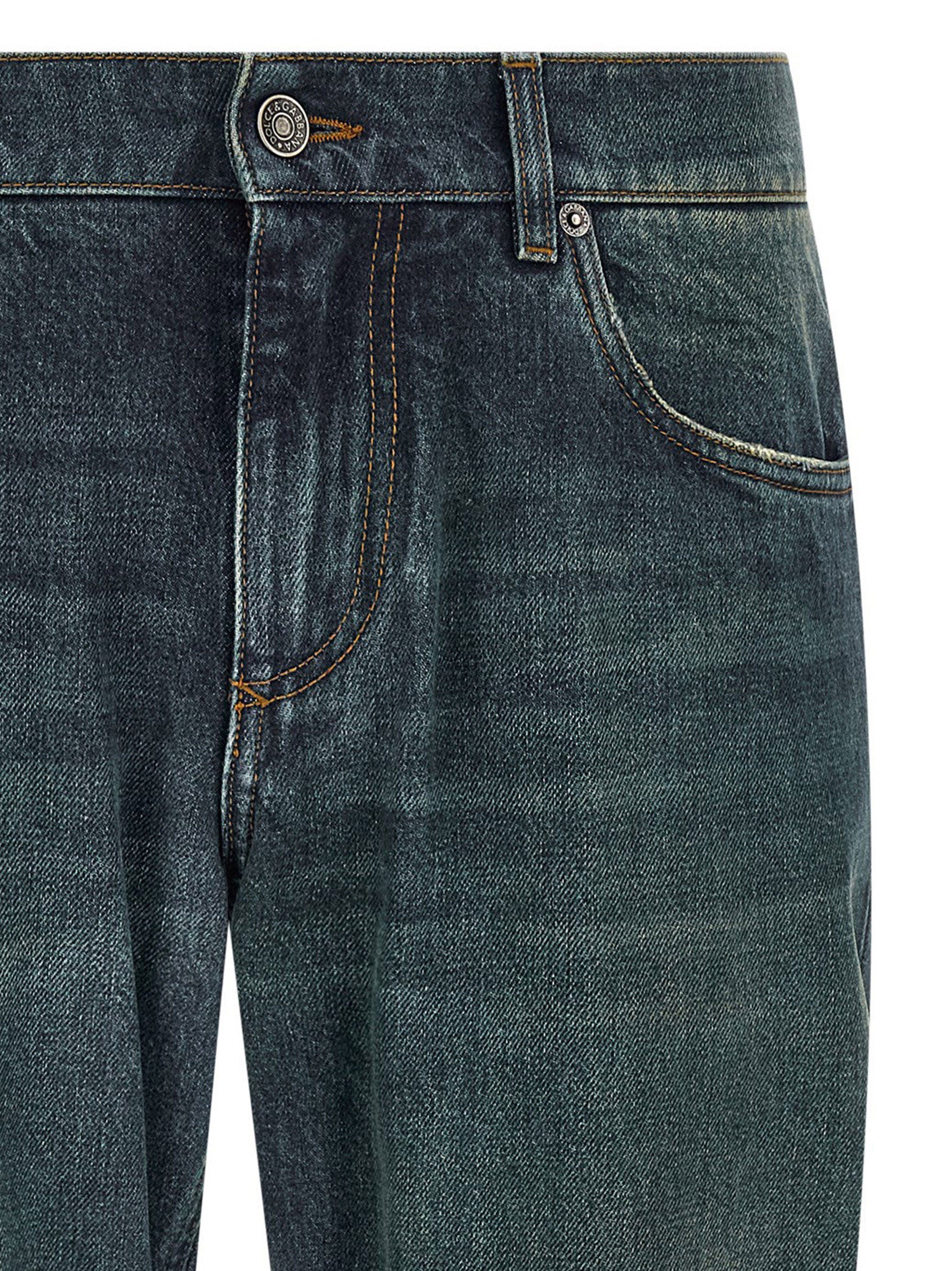 Dolce & Gabbana 100% cotton jeans in blue — view 3
