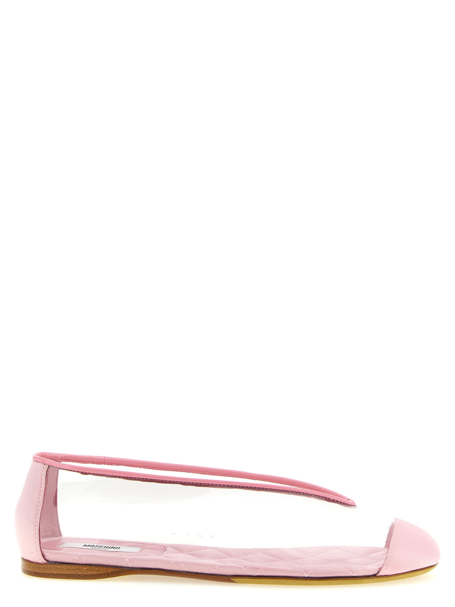 Moschino 90% PVC ballet flat in pink