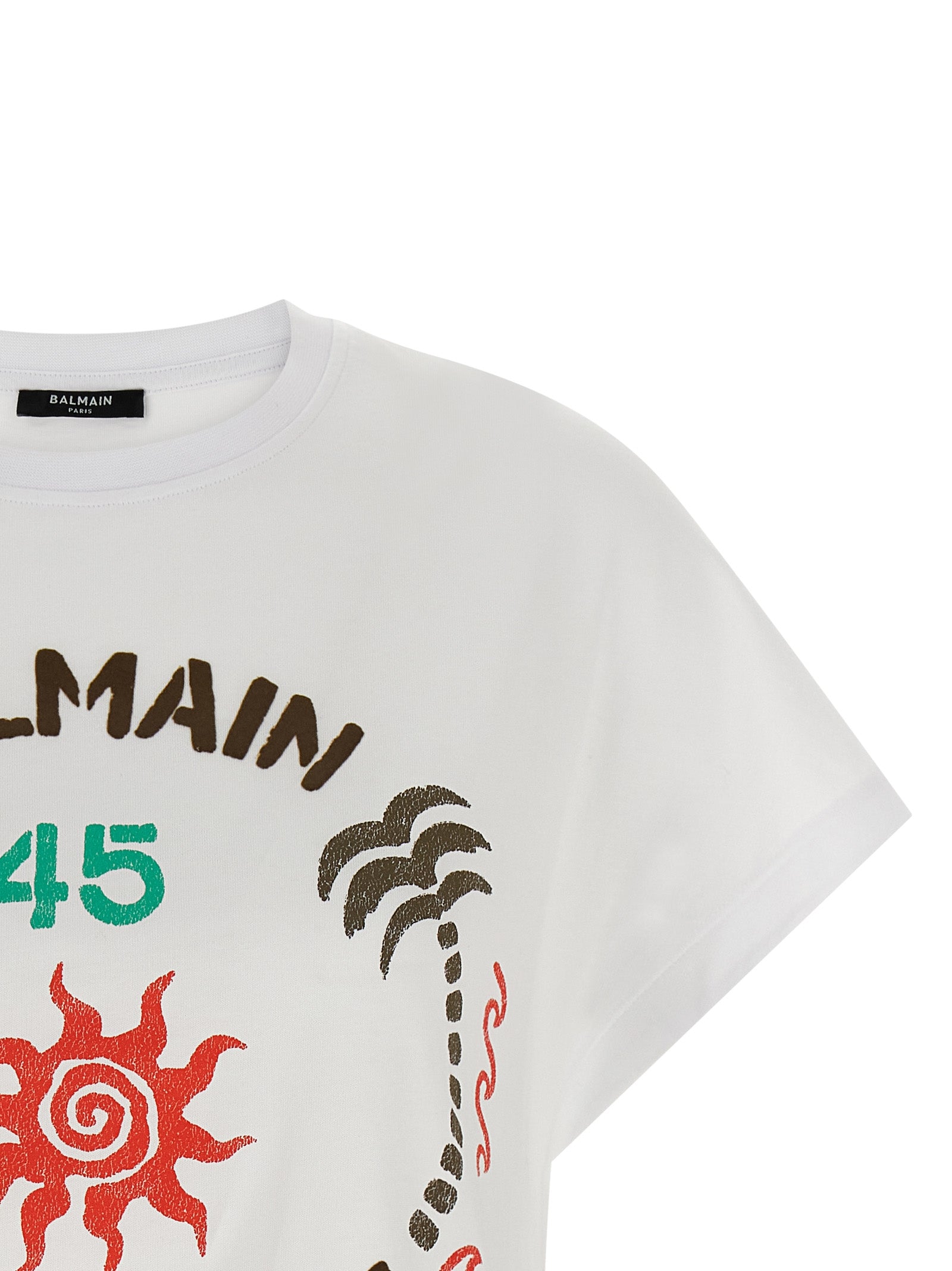 Balmain 100% Cotton t-shirt in white — view 3