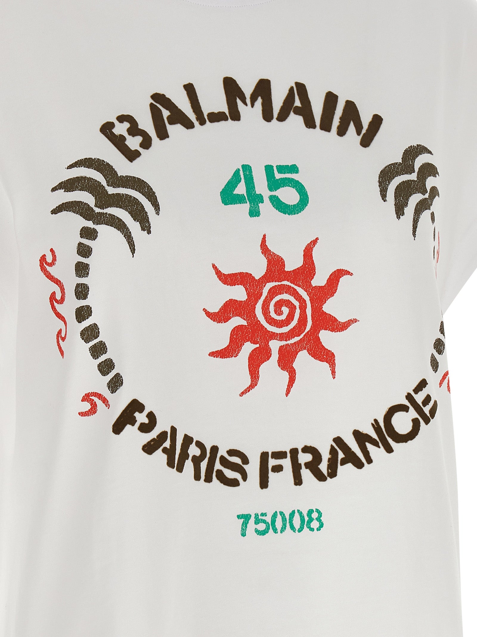 Balmain 100% Cotton t-shirt in white — view 4