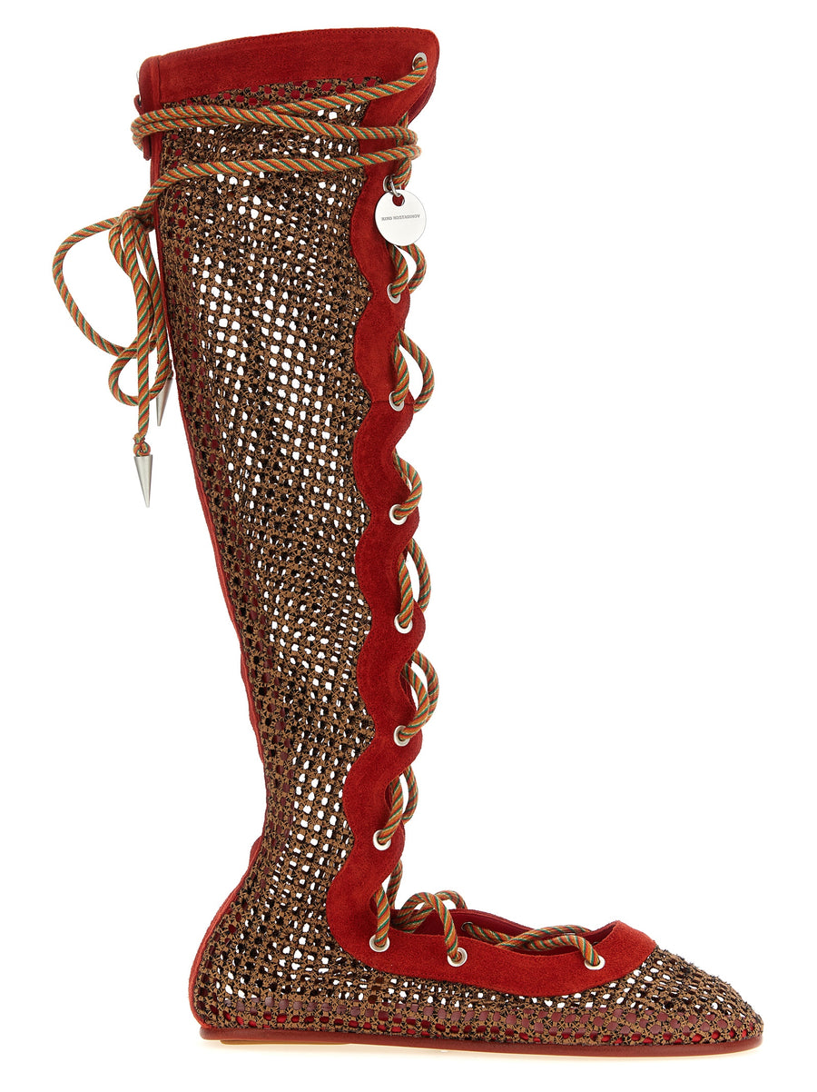 Kiko Kostadinov 100% polyester boot in red