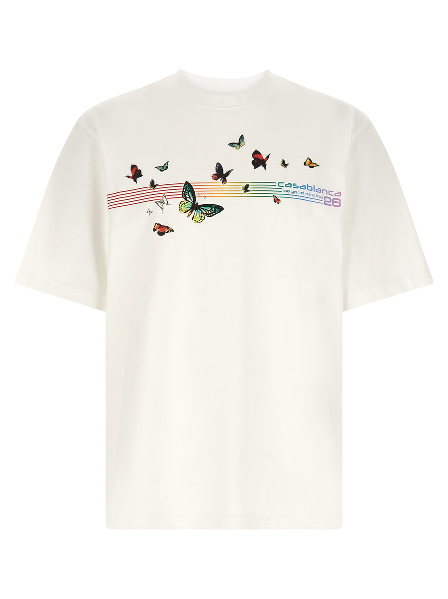 Casablanca 100% organic cotton t-shirt in white