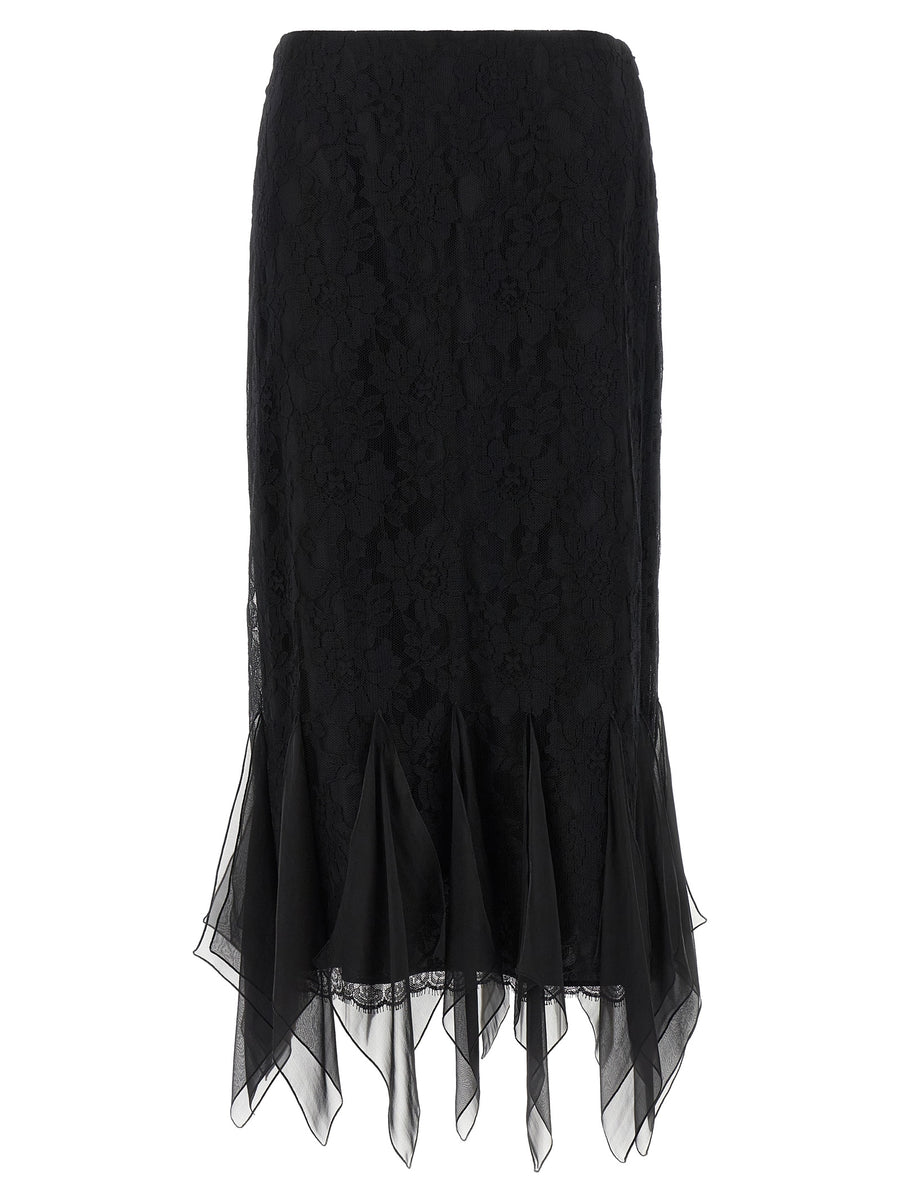 Valentino Garavani 64% Cotton skirt in black