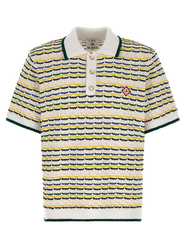 Casablanca 100% Cotton polo shirt in multicolor