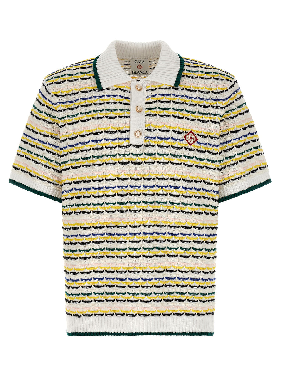 Casablanca 100% Cotton polo shirt in multicolor